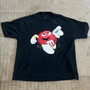 M&M'S Black T-Shirt with Red Character XL